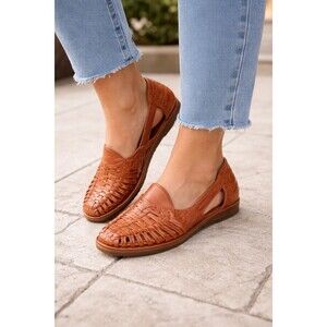 Macarena Collection Handmade Sandals Women Huarache Colorful Mexican Leather Sz8